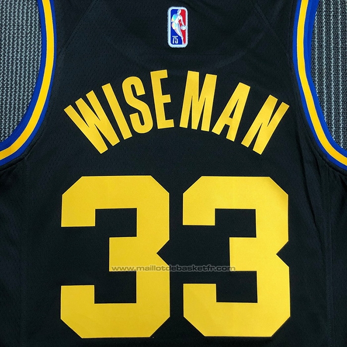 Maillot Golden State Warriors James Wiseman #33 Ville 2021-22 Noir